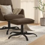 Provira Voetenbank 60x60x36 cm stof bruin