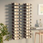 Provira Wijnrekken 2 st wandmontage voor 24 flessen ijzer wit