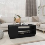 Provira Salontafel 102x55x43 cm bewerkt hout zwart