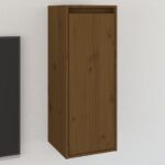 Provira Wandkast 30x30x80 cm massief grenenhout honingbruin