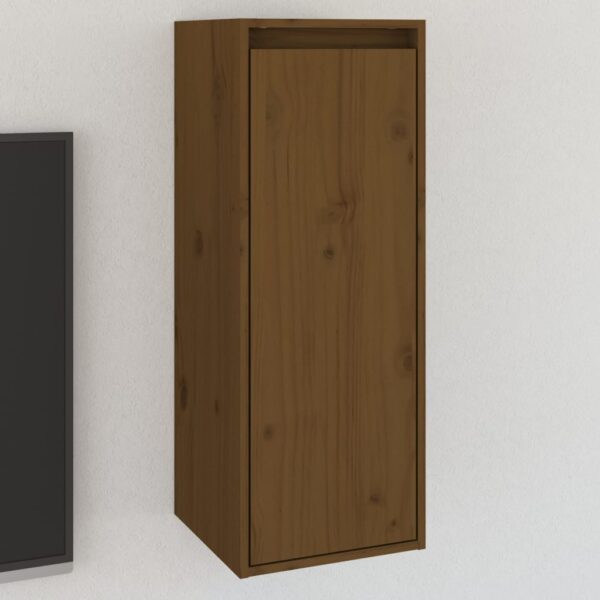 Provira Wandkast 30x30x80 cm massief grenenhout honingbruin