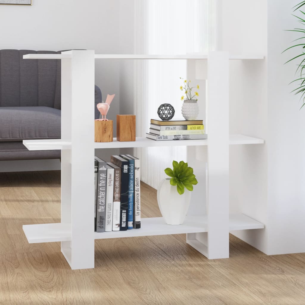 8720286842652_m_en_hd_1 Provira Boekenkast/kamerscherm 100x30x87 cm hoogglans wit - Image 1