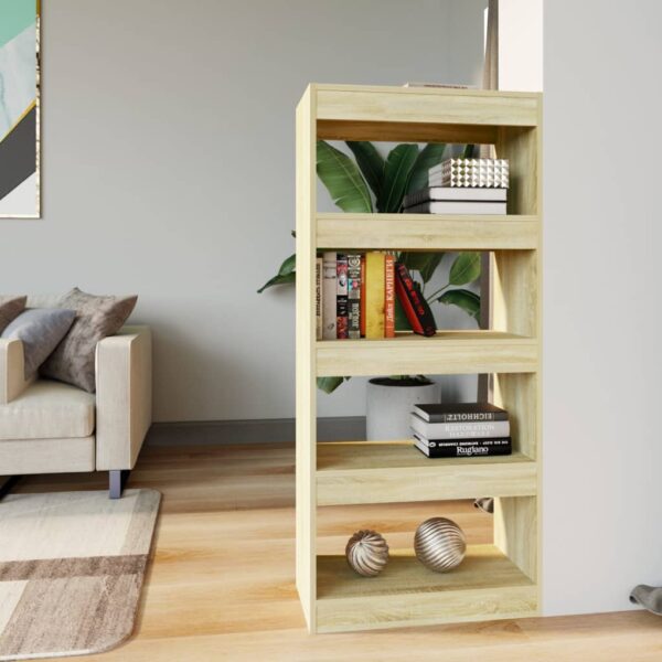Provira Boekenkast/kamerscherm 60x30x135 cm bewerkt hout sonoma eiken
