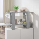 Provira Boekenkast/kamerscherm 80x30x51 cm grijs sonoma eikenkleurig