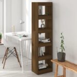 Provira Boekenkast/kamerscherm 40x30x166 cm bruin eikenkleur