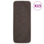 Provira Trapmatten 15 st anti-slip rechthoekig 60x25 cm bruin
