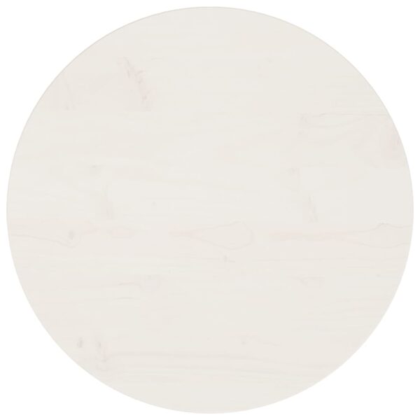 Provira Tafelblad Ø50x2,5 cm massief grenenhout wit
