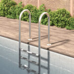 Provira Zwembadladder 54x38x158 cm 304 roestvrijstaal