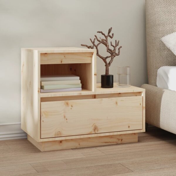 Provira Nachtkastje 60x34x51 cm massief grenenhout