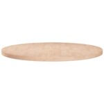 Provira Tafelblad rond Ø80x2,5 cm onbehandeld massief eikenhout