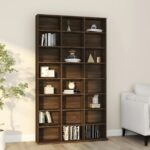 Provira Cd-kast 102x23x177,5 cm bewerkt hout bruin eikenkleur