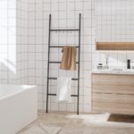 Provira Handdoekenrek ladder met 5 lagen 58x175 cm ijzer zwart