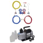 Provira Vacuümpomp 50 L/min met 2-voudige manometerset