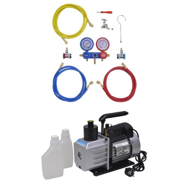Provira Vacuümpomp 50 L/min met 2-voudige manometerset