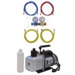 Provira Vacuümpomp met 4-voudige manometerset voor airconditioning