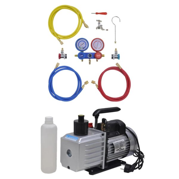 Provira Vacuümpomp 100 L/min met 2-voudige manometerset