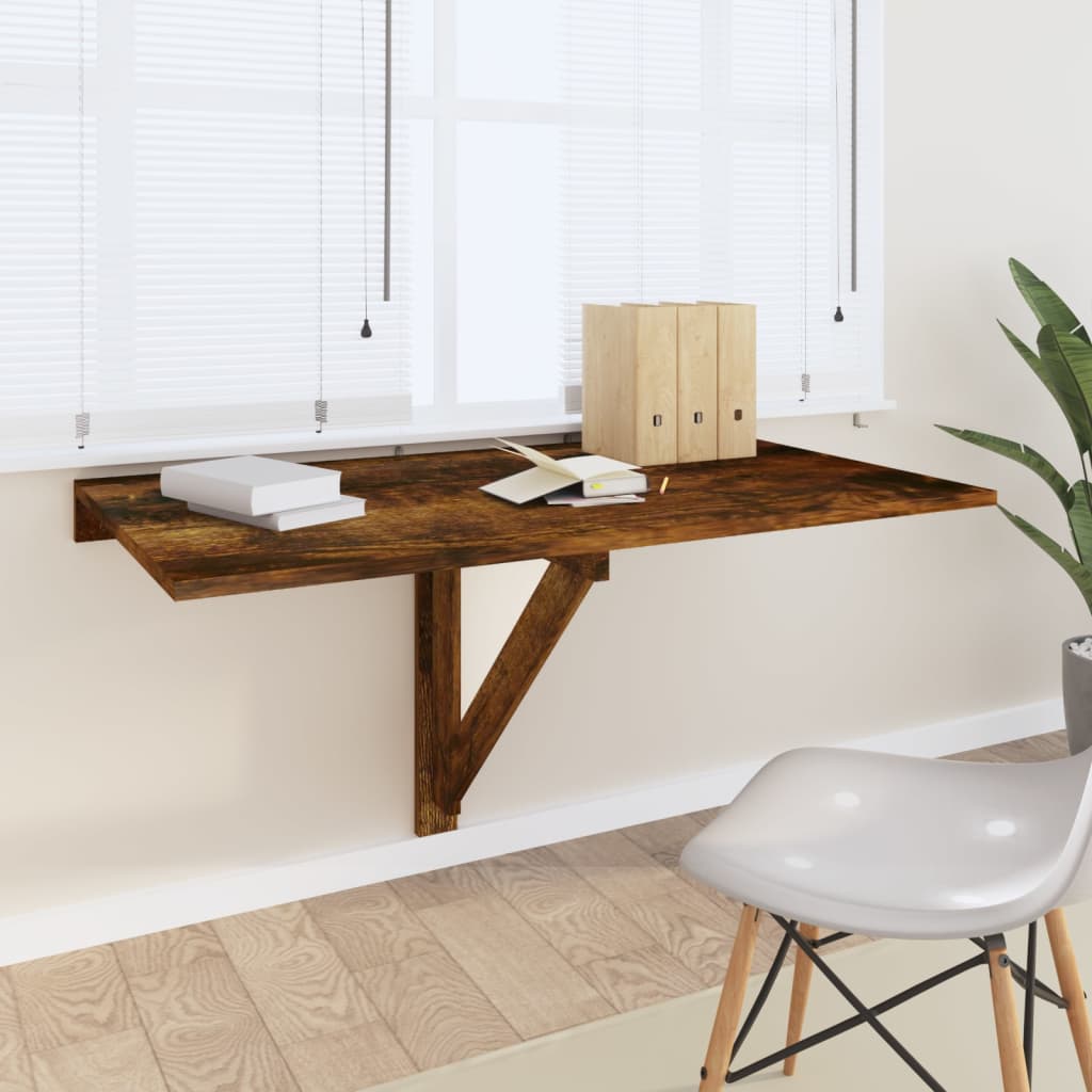 8720286946213_m_en_hd_1 Provira Wandtafel inklapbaar 100x60x56 cm bewerkt hout gerookt eiken - Image 1