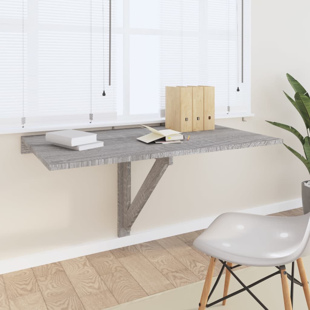 8720286946220_m_en_hd_1 Provira Wandtafel inklapbaar 100x60x56 cm bewerkt hout grijs sonoma - Image 1
