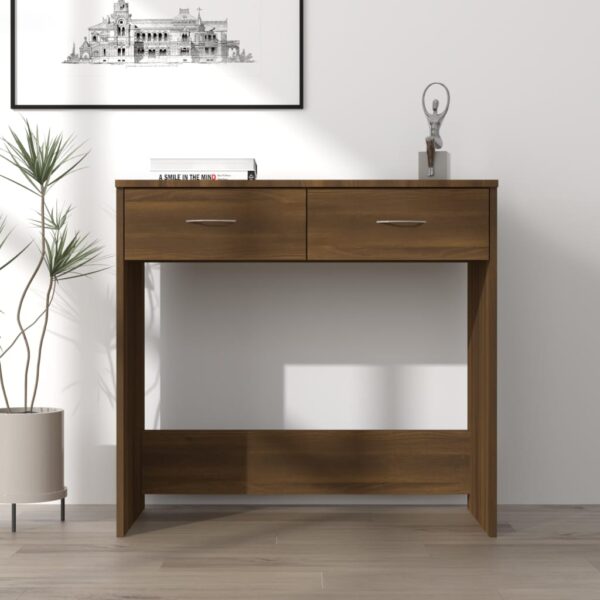Provira Bureau 80x40x75 cm bewerkt hout bruin eikenkleur