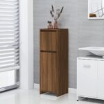 Provira Badkamerkast 30x30x95 cm bewerkt hout bruin eikenkleur