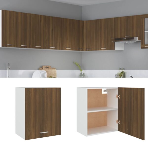 Provira Hangkast 50x31x60 cm bewerkt hout bruin eikenkleur