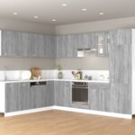 Provira Hangkast Lyon 60x31x40cm bewerkt hout grijs sonoma eikenkleurig