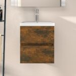 Provira Wastafelkast 41x38,5x45 cm bewerkt hout gerookt eikenkleurig