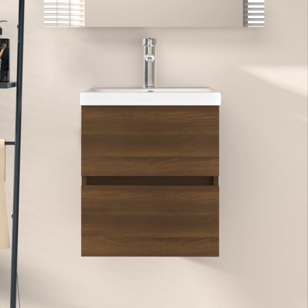 Provira Wastafelkast 41x38,5x45 cm bewerkt hout bruin eikenkleur