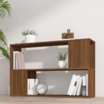 Provira Boekenkast 100x24x63 cm bewerkt hout bruin eikenkleur