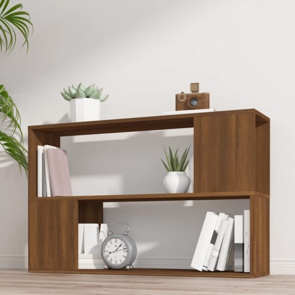 Provira Boekenkast 100x24x63 cm bewerkt hout bruin eikenkleur