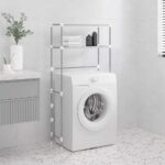 Provira Wasmachinerek 2-laags 69x28x143 cm ijzer grijs