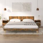 Provira Nachtkastjes 2 st 40x35x47 cm gerookt eikenkleurig