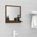 Provira Badkamerspiegel 40x10,5x37 cm bewerkt hout bruin eikenkleur