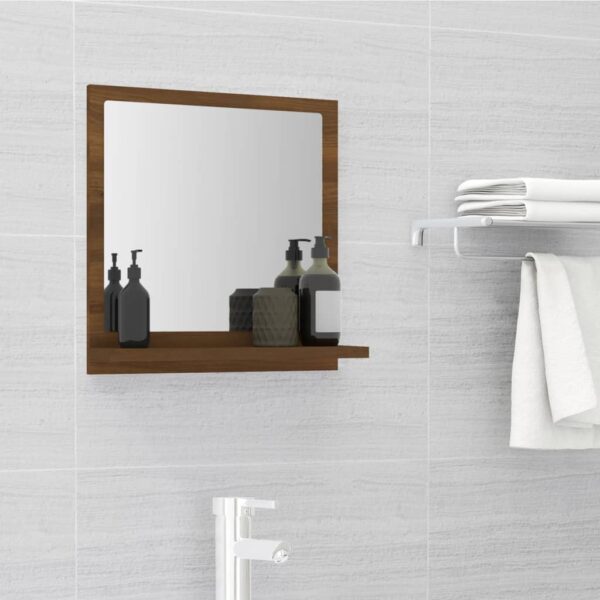 Provira Badkamerspiegel 40x10,5x37 cm bewerkt hout bruin eikenkleur