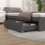 Provira Bedlades 2 st massief grenenhout grijs
