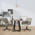 Provira Eetkamerstoelen draaibaar 2 st fluweel lichtgrijs