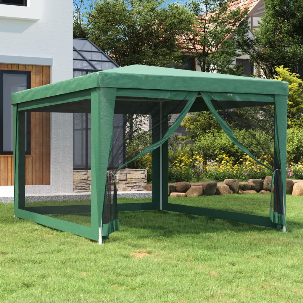 8720287021889_m_en_hd_1 Provira Partytent met 4 mesh zijwanden 3x4 m HDPE groen - Image 1