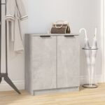 Provira Schoenenkast 59x35x70 cm bewerkt hout betongrijs