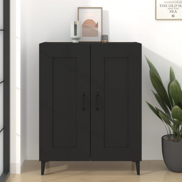 Provira Dressoir 69,5x34x90 cm bewerkt hout zwart