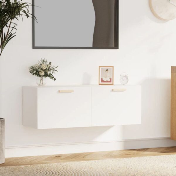 Provira Wandkast 100x36,5x35 cm bewerkt hout wit