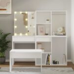 Provira Kaptafelset met LED's bewerkt hout wit