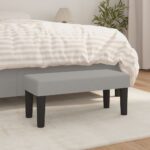 Provira Bankje 70x30x30 cm stof lichtgrijs
