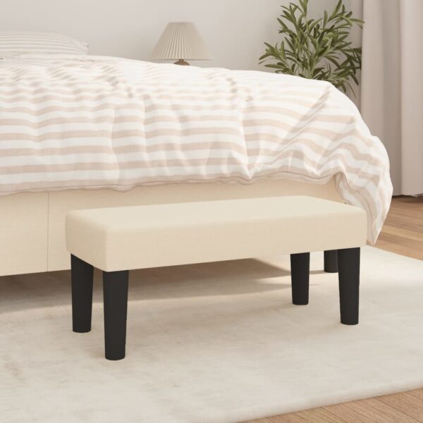 Provira Bankje 70x30x30 cm stof crèmekleurig