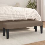 Provira Bankje 100x30x30 cm stof taupe