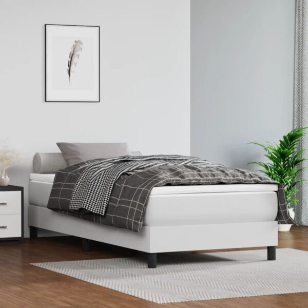 Provira Pocketveringmatras 80x200x20 cm kunstleer wit