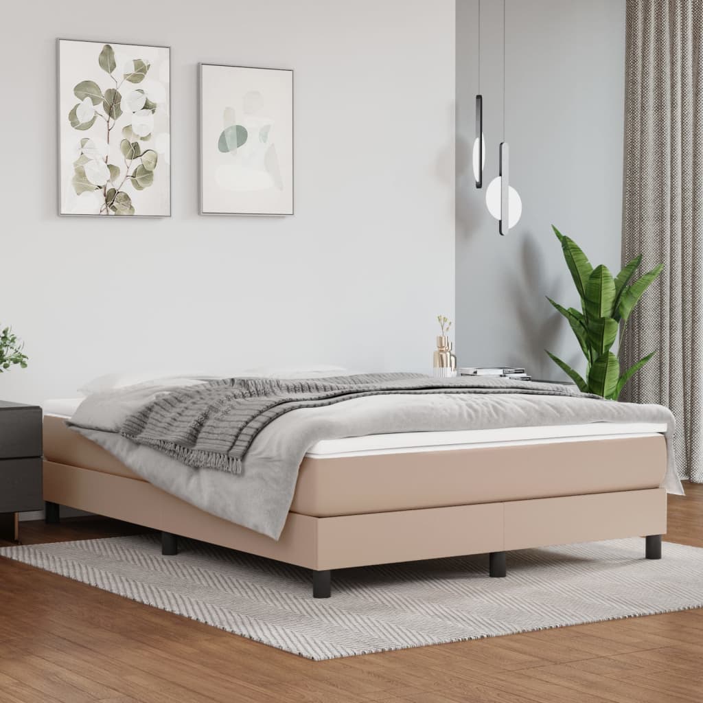 8720287161219_m_en_hd_1 Provira Pocketveringmatras 140x200x20 cm kunstleer cappuccinokleurig - Image 1