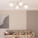 Provira Plafondlamp met glasbollen rond 4xG9