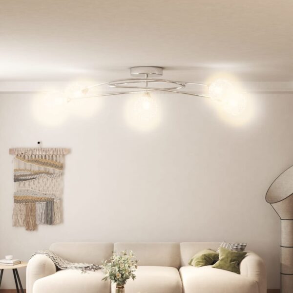 Provira Plafondlamp met gaasdraadkapjes 5xG9