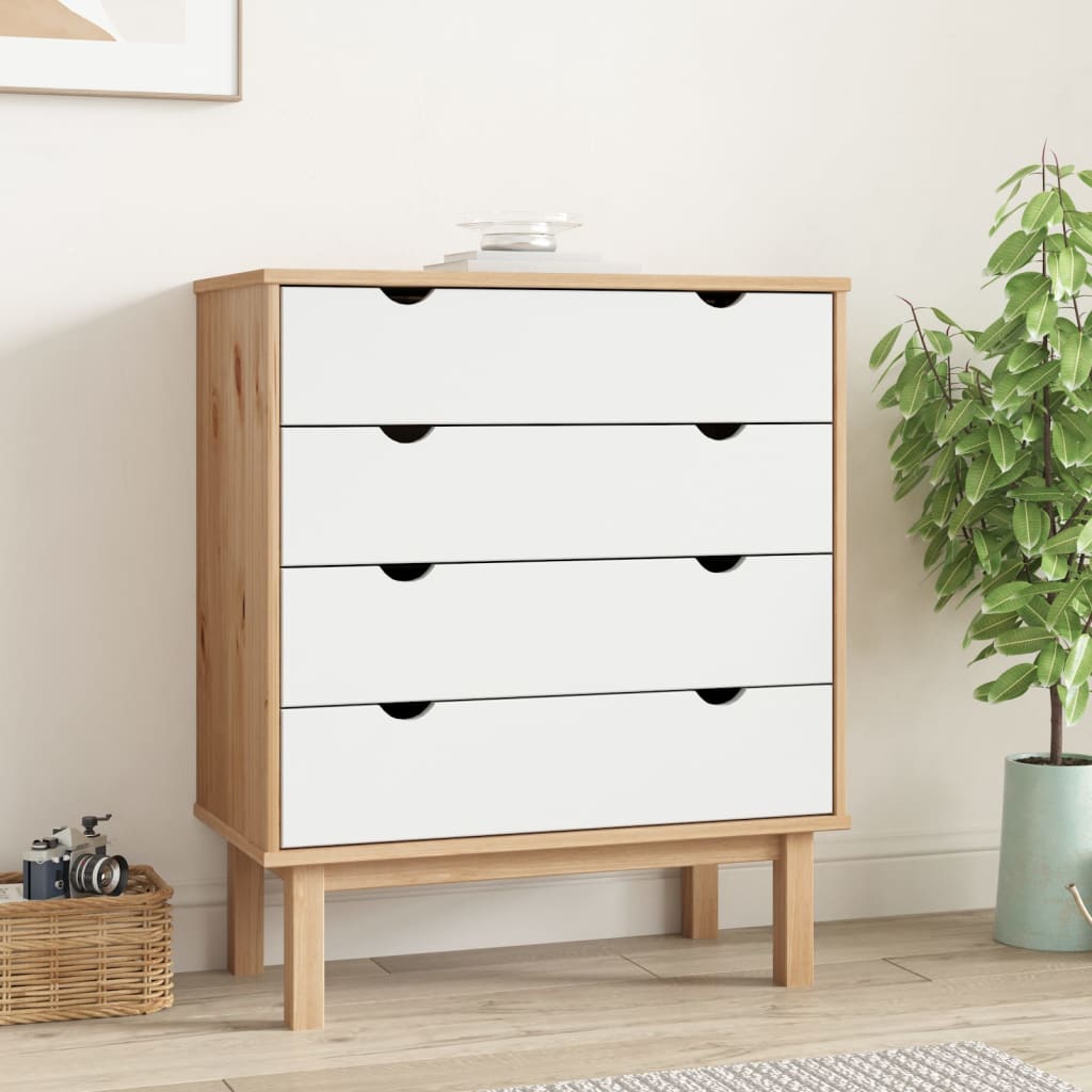 8720287165576_m_en_hd_1 Provira Ladekast OTTA 76,5x39,5x90 cm massief grenenhout bruin en wit - Image 1