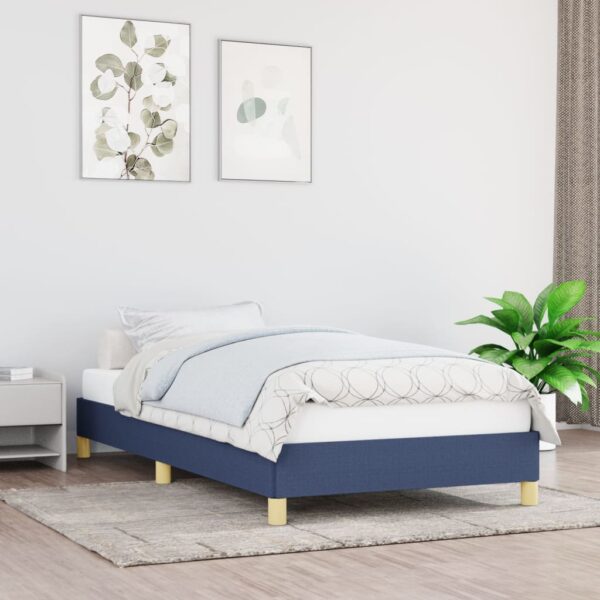 Provira Bedframe zonder matras 100x200 cm stof blauw